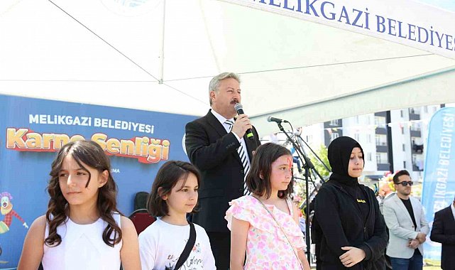 Melikgazi'nin Karne Şenliği'nde çocuklar doyasıya eğlendi