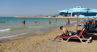 Mersin sahillerinde bayram arifesinde doluluk oranı yüzdü 100 oldu