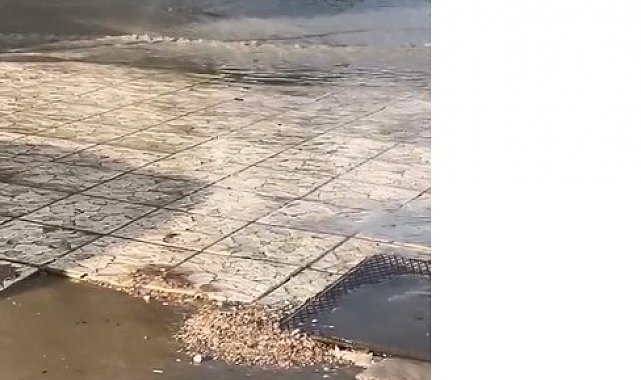On dakikalık yağış Kırşehir'de rögarları taşırdı