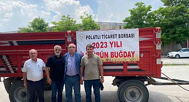 Polatlı'da ilk hasat buğday satışa sunuldu