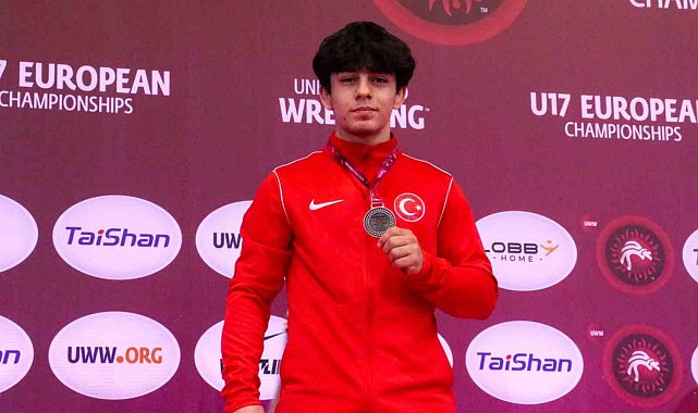 Torku Şekersporlu milli güreşçi Halil Çınar Avrupa ikincisi oldu
