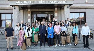 18 ülkeden 21 öğrenci Akyurt'u ziyaret etti