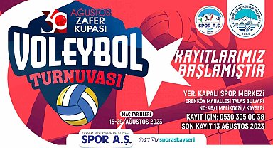 30 Ağustos Zafer Kupası Voleybol Turnuvası Kayıtları Başladı