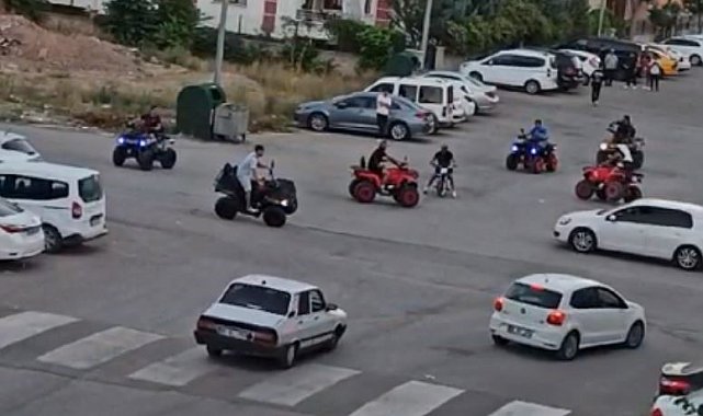 Aksaray'da drift atan ATV sürücülerine 122 bin lira ceza