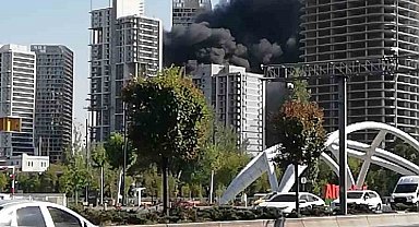 Ankara'da bir inşaatta yangın çıktı