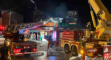 Ankara'da market yangını