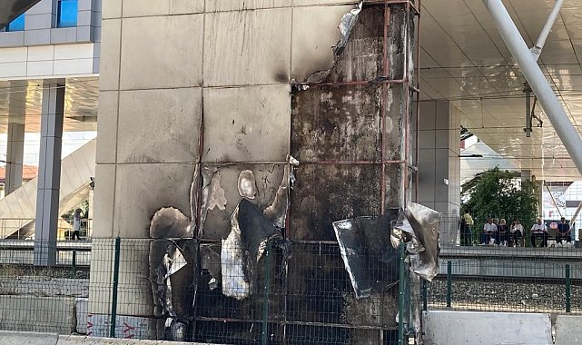 Ankara'da üst geçit asansöründe korkutan yangın
