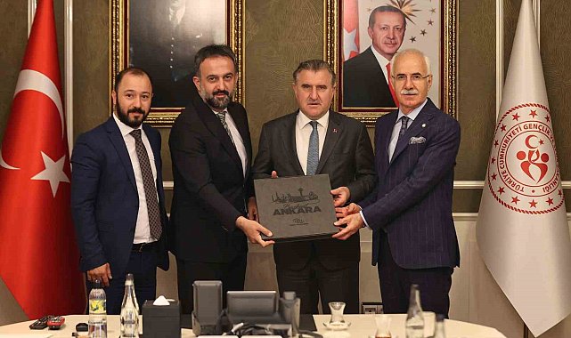 ATO heyetinden Gençlik ve Spor Bakanı Osman Aşkın Bak'a ziyaret