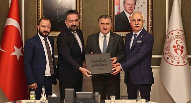 ATO heyetinden Gençlik ve Spor Bakanı Osman Aşkın Bak'a ziyaret