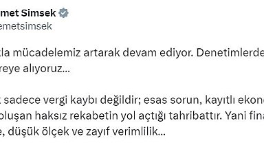 Bakan Şimşek: "Denetimlerde yapay zekayı devreye alıyoruz"
