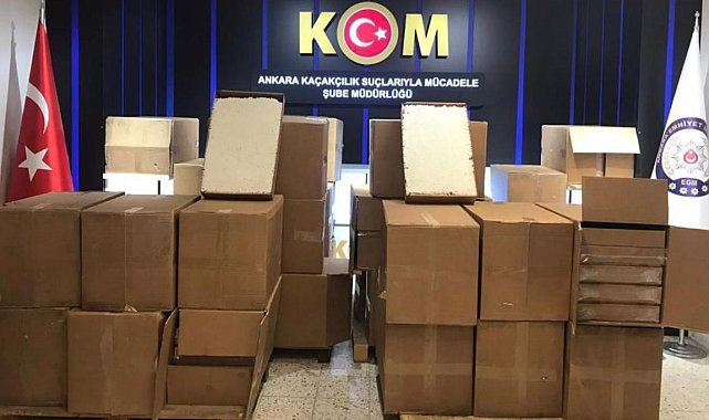 Başkentte 51 bin 300 paket bandrolsüz sigara yakalandı
