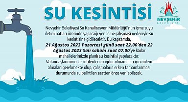 Belediye'den Su Kesinti Uyarısı