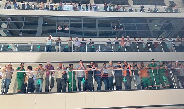 Çankaya Belediyesi personelinden Başkan Taşdelen'e protesto