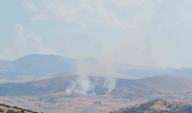 Develi'de anız yangını: Ekipler söndürmek için çalışıyor