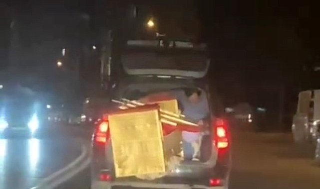 Duyarsız sürücü trafiği tehlikeye attı