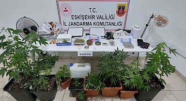 Eskişehir'de uyuşturucu imal edilen eve baskın