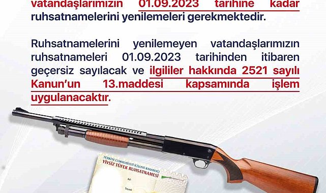 İl Emniyet Müdürlüğü duyurdu: 'Son tarih 1 Eylül'