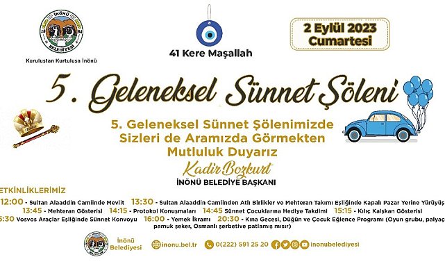 İnönü'de geleneksel sünnet şöleni başlıyor