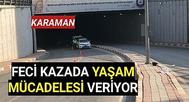 Karaman'da motosiklet kazası! 1'i ağır 2 yaralı