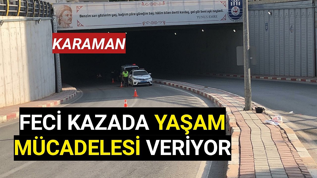 Karaman'da motosiklet kazası! 1'i ağır 2 yaralı