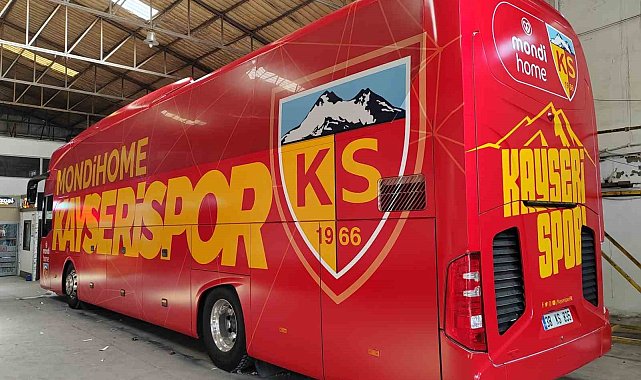 Kayserispor otobüsüne yeni makyaj