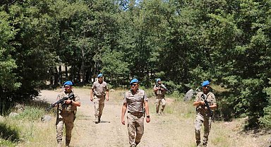 Komandolar havadan ve karadan yangına karşı teyakkuzda