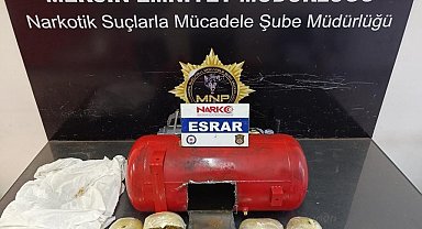 Kompresör içinde 2 kilo esrar ele geçirildi