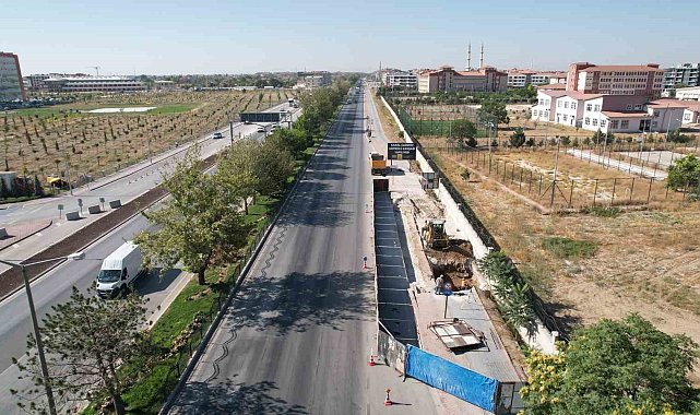 Konya Şehir Hastanesi önünde köprülü kavşak çalışmalarına başlandı