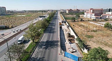 Konya Şehir Hastanesi önünde köprülü kavşak çalışmalarına başlandı