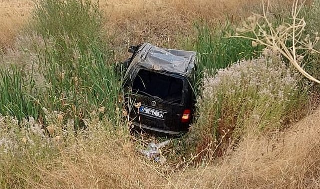 Konya'da hafif ticari araç takla attı: 1 yaralı