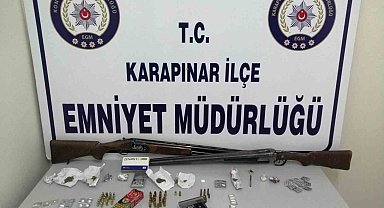 Konya'da silah ve uyuşturucu operasyonu