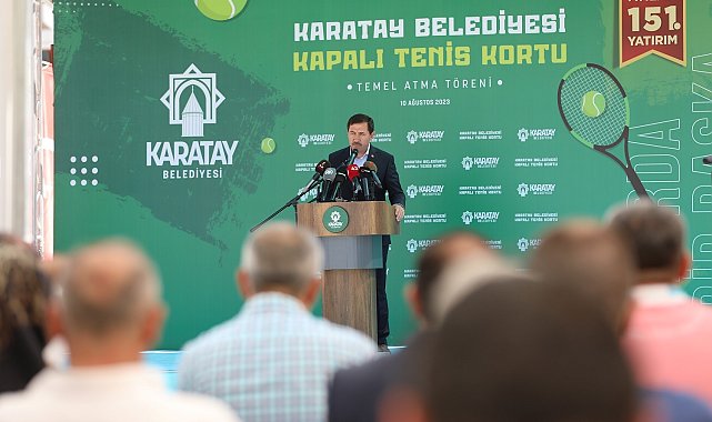 Konya'nın en büyük kapalı tenis kortunun temeli atıldı