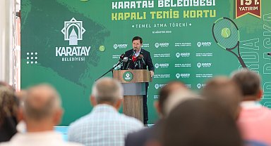Konya'nın en büyük kapalı tenis kortunun temeli atıldı