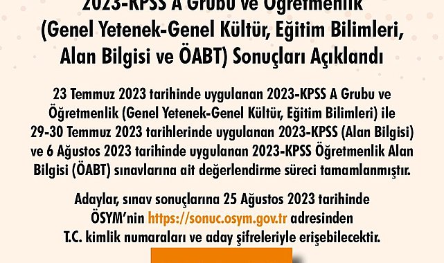 KPSS sonuçları açıklandı