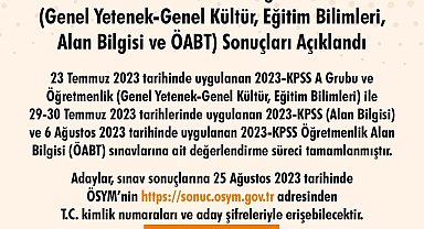 KPSS sonuçları açıklandı