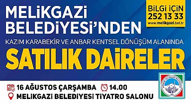 Melikgazi'den ev almak isteyenlere büyük fırsat: 35 daire ihale ile satılacak