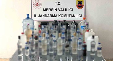 Mersin'de 100 litre sahte içki ele geçirildi