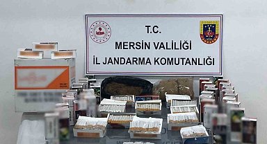 Mersin'de gümrük kaçağı makaron ve tütün ele geçirildi