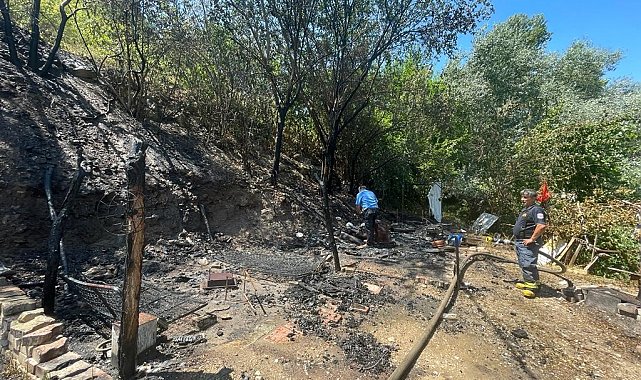 Mihalgazi'de evde başlayıp ormana sıçrayan yangın söndürüldü