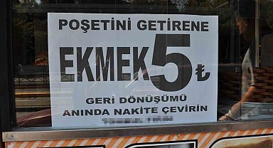 Poşetini getirene ekmek 7 lira yerine 5 lira