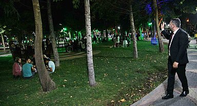 Pursaklar'da parklar, yaz akşamlarında yoğun ilgi görüyor