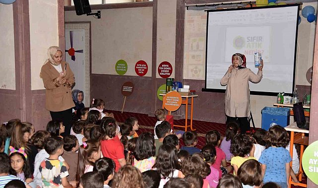 Selçuklu Belediyesi'nden cami ve Yaz Kur'an kurslarında sıfır atık eğitimi