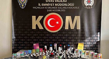 Sivas'ta kaçak elektronik sigara operasyonu
