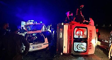 Sunta yüklü tır alev alev yandı