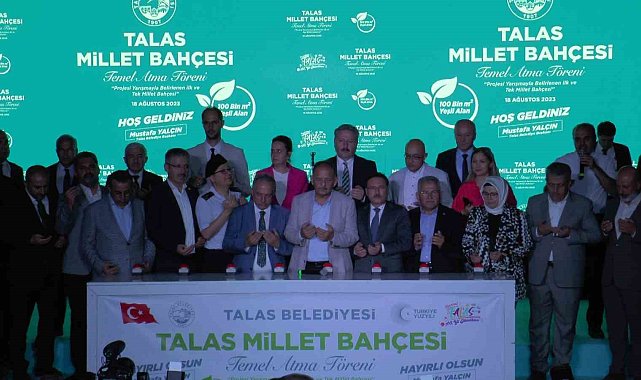 Talas'ın 100 bin metrekarelik Millet Bahçesi'nin temeli atıldı