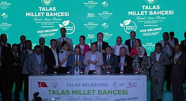 Talas'ın 100 bin metrekarelik Millet Bahçesi'nin temeli atıldı