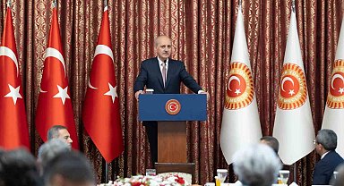 TBMM Başkanı Kurtulmuş, 14. Büyükelçiler Konferansı çerçevesinde Bakan Fidan ve beraberindeki büyükelçileri kabul etti