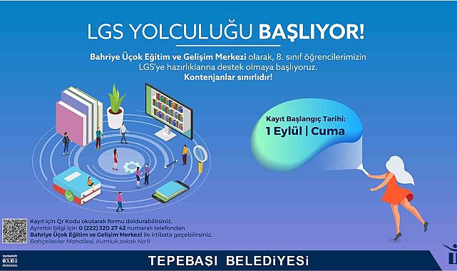 Tepebaşı Belediyesi LGS'ye hazırlanan öğrencilerin yanında