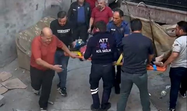 Aksaray'da 3. kattan düşen kişi ağır yaralandı