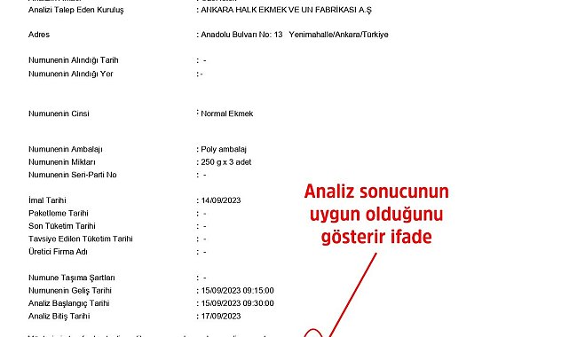 Ankara Halk Ekmek, 'bakteri' iddialarını yalanladı